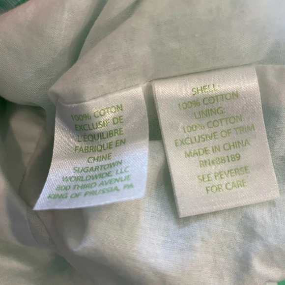 Lilly Pulitzer Dress Womens 00 Tessa Shift Green Sheen Fronds Place Preppy Sun - Picture 9 of 9